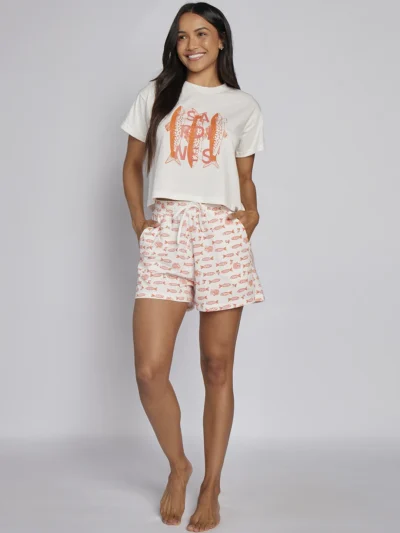 Pijama Feminino Cropped - Conforto e Estilo