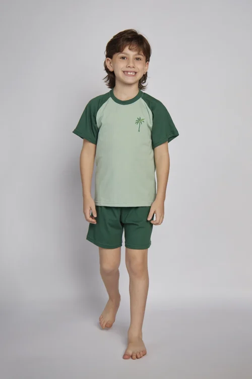 Pijama Infantil Verde - Conforto Sonno Blu