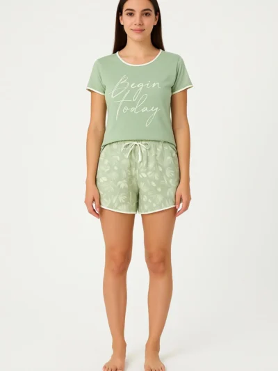 Pijama Feminino Verde Abacate – Leve, Moderno e Sofisticado