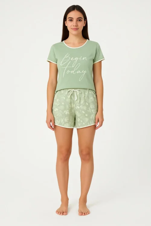 Pijama Feminino Verde. Leve, Moderno e Sofisticado